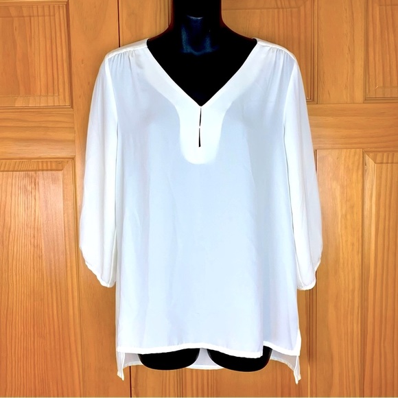 H&M cream / ivory long sleeve blouse, size 4 - Picture 1 of 4